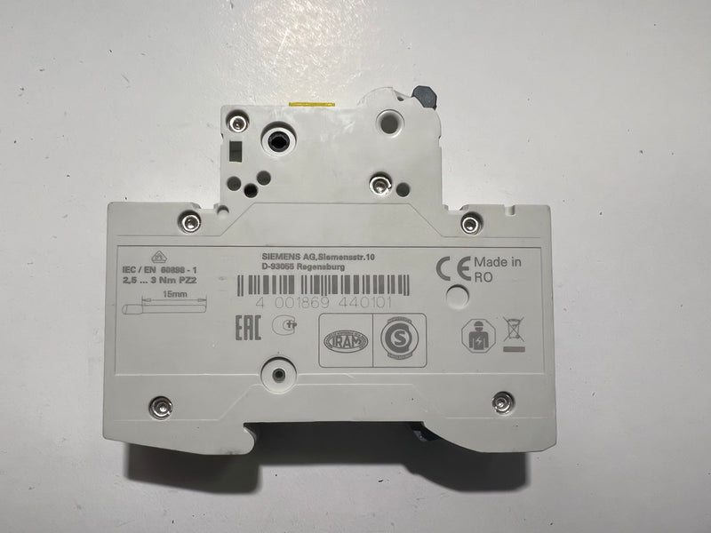 1x Siemens 5SL4102-7 Miniature Circuit Breaker MCB C2 230/400V 6kA