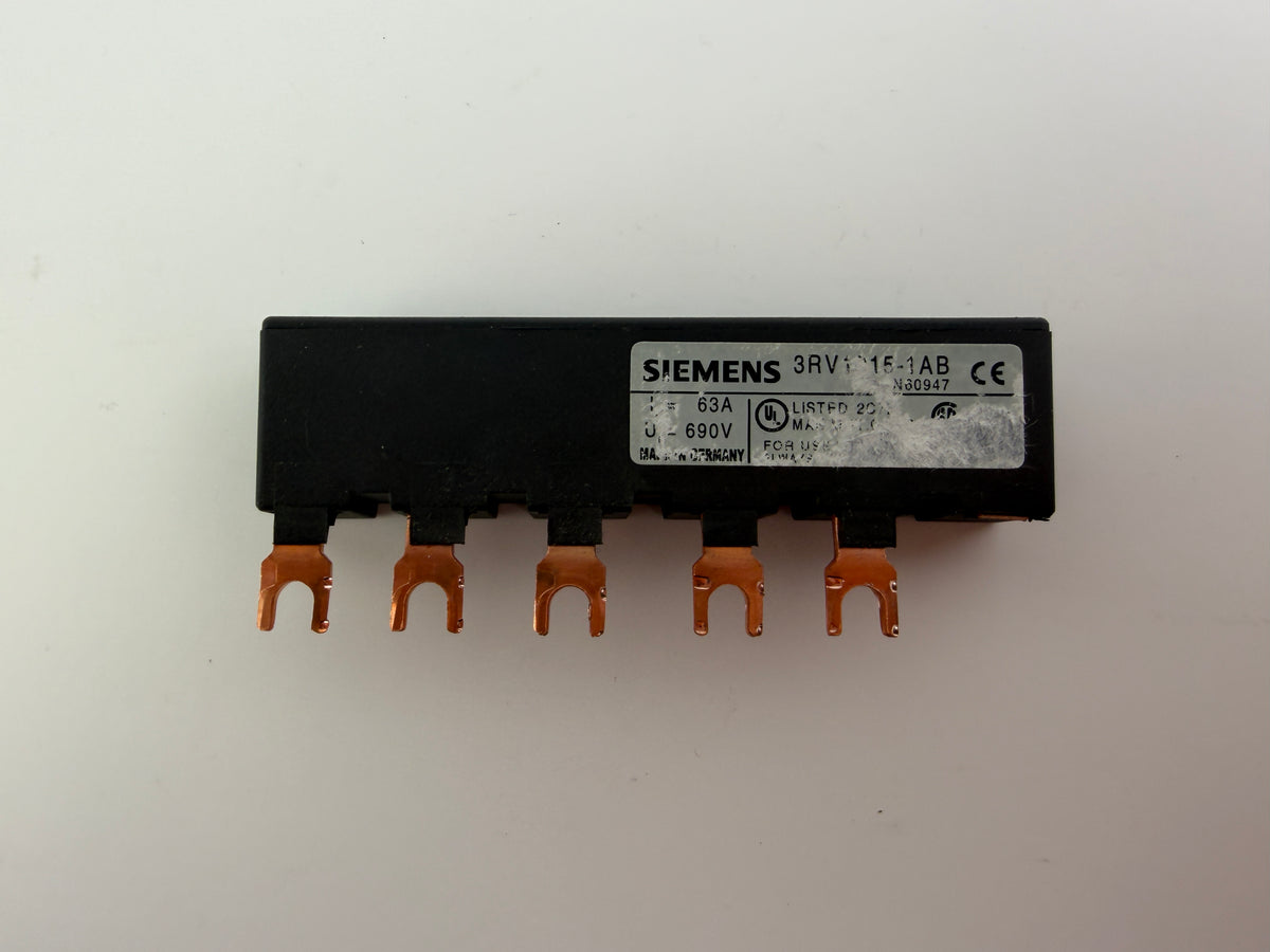 2x pieces Siemens 3RV1915-1AB Busbar