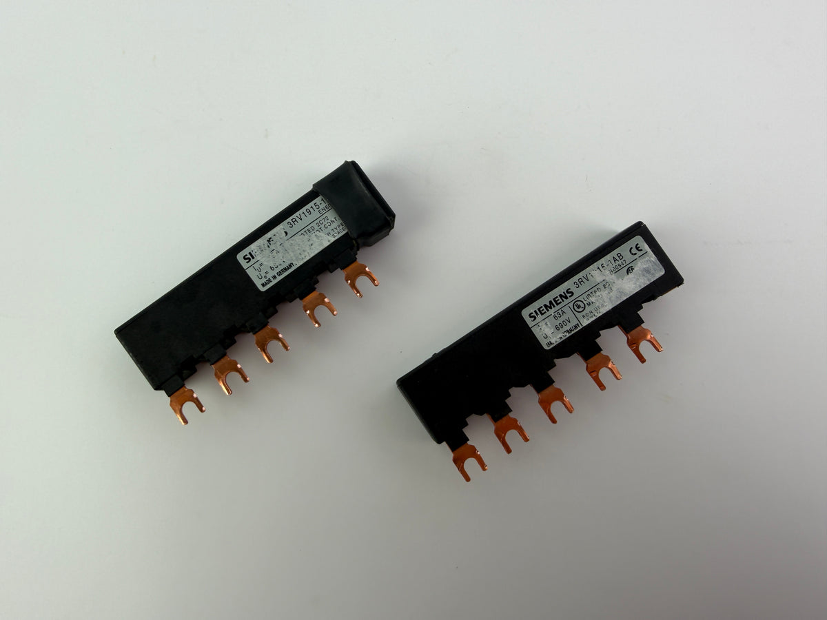 2x pieces Siemens 3RV1915-1AB Busbar