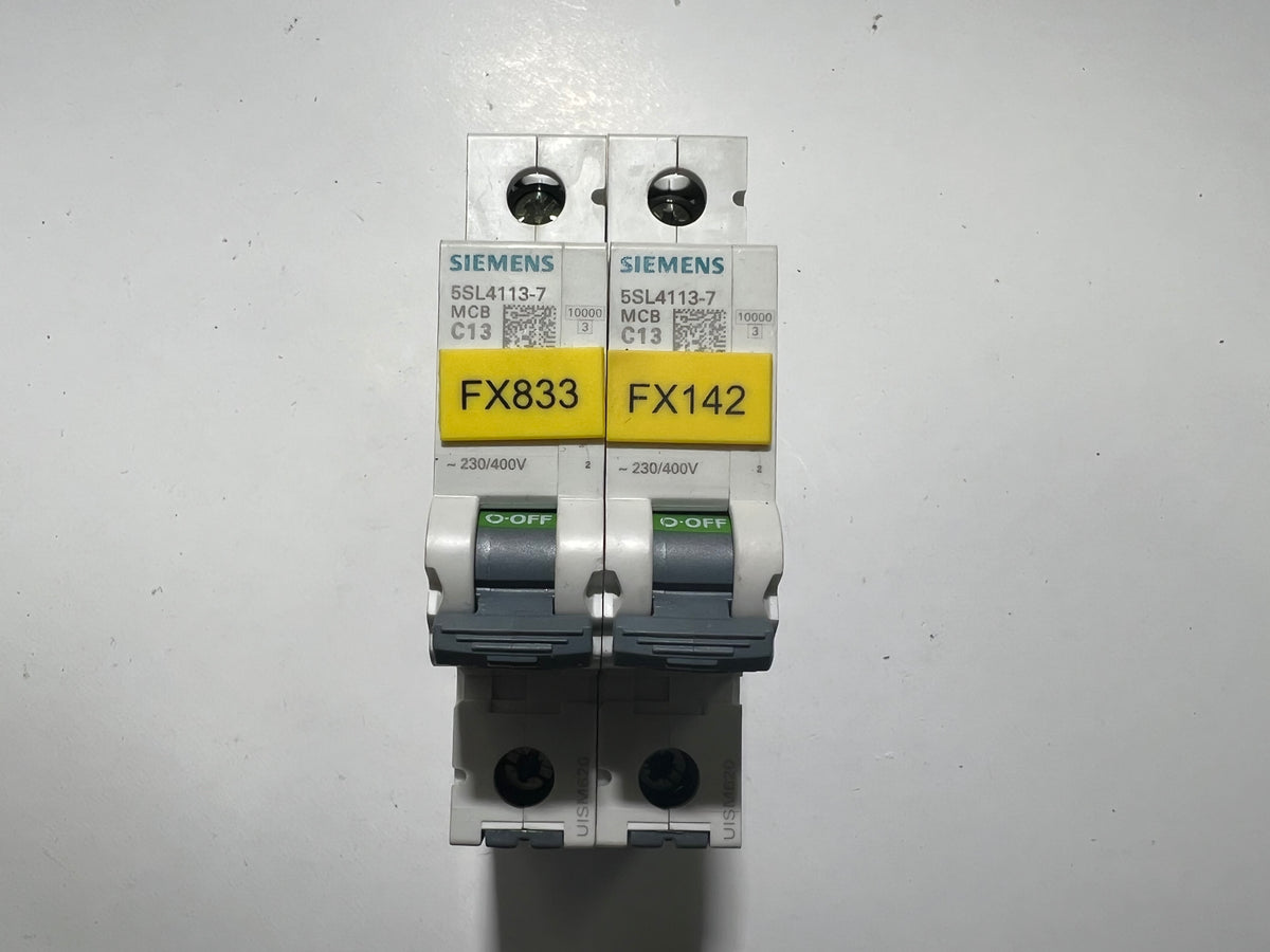 1x Siemens 5SL4113-7 Miniature Circuit Breaker MCB C13 230/400V 6kA