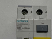 1x Siemens 5SU1354-6KK32 RCBO B32 30mA 230V 6kA Circuit Breaker