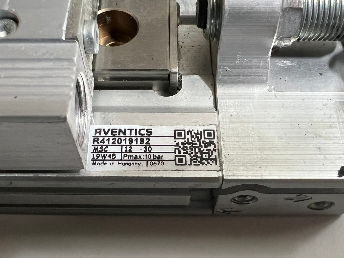 Aventics R412019192 MSC-12-30 Pneumatic Cylinder with 2.1m Sensor Cable 10 Bar