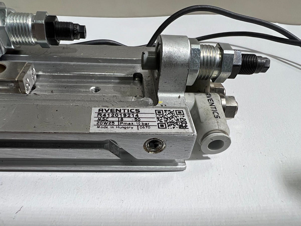 Aventics R412019214 MSC-DA-008-0050 Pneumatic Cylinder 10 Bar with 1m Sensor Cable