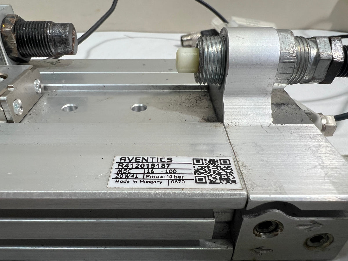 Aventics R412019187 Slide Cylinder 10Bar with 2 Sensors
