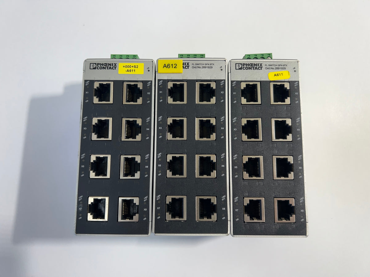 1x Phoenix Contact 2891929 Ethernet Switch FL SWITCH SFN 8TX