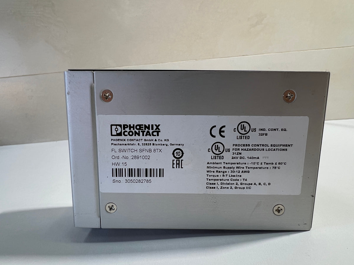 Phoenix Contact FL SWITCH SFNB 8TX, 2891002 Ethernet Switch