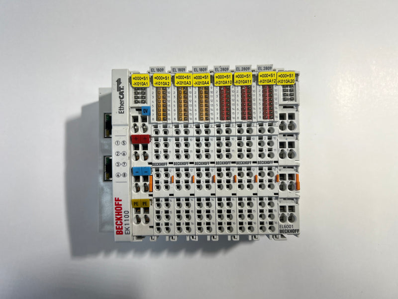 BECKHOFF EK1100 1x EL6001 3x 1809 3x 2809 EtherCAT Coupler Interface Module