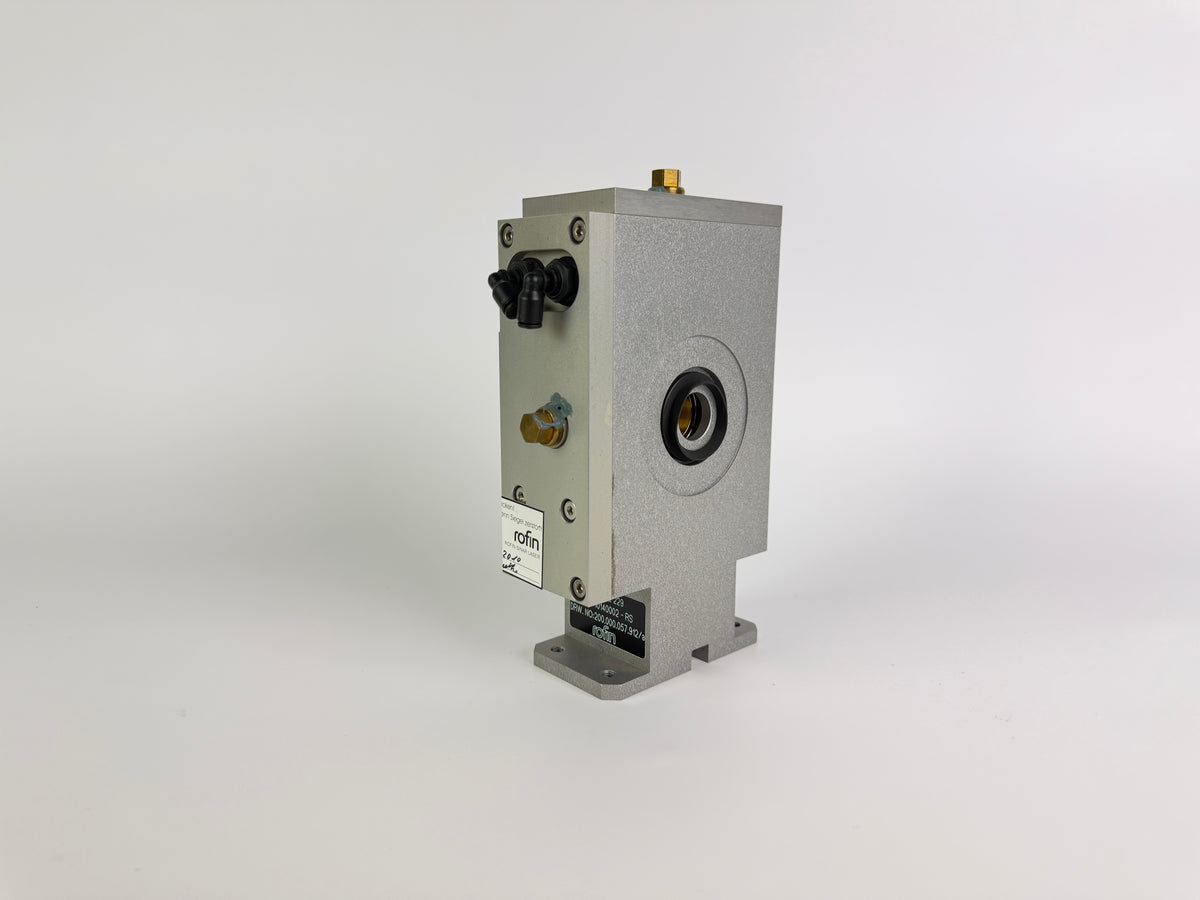 1x Rofin 101 112 229 Cooled Laser In-Beam Focuser Lens / Filter Module