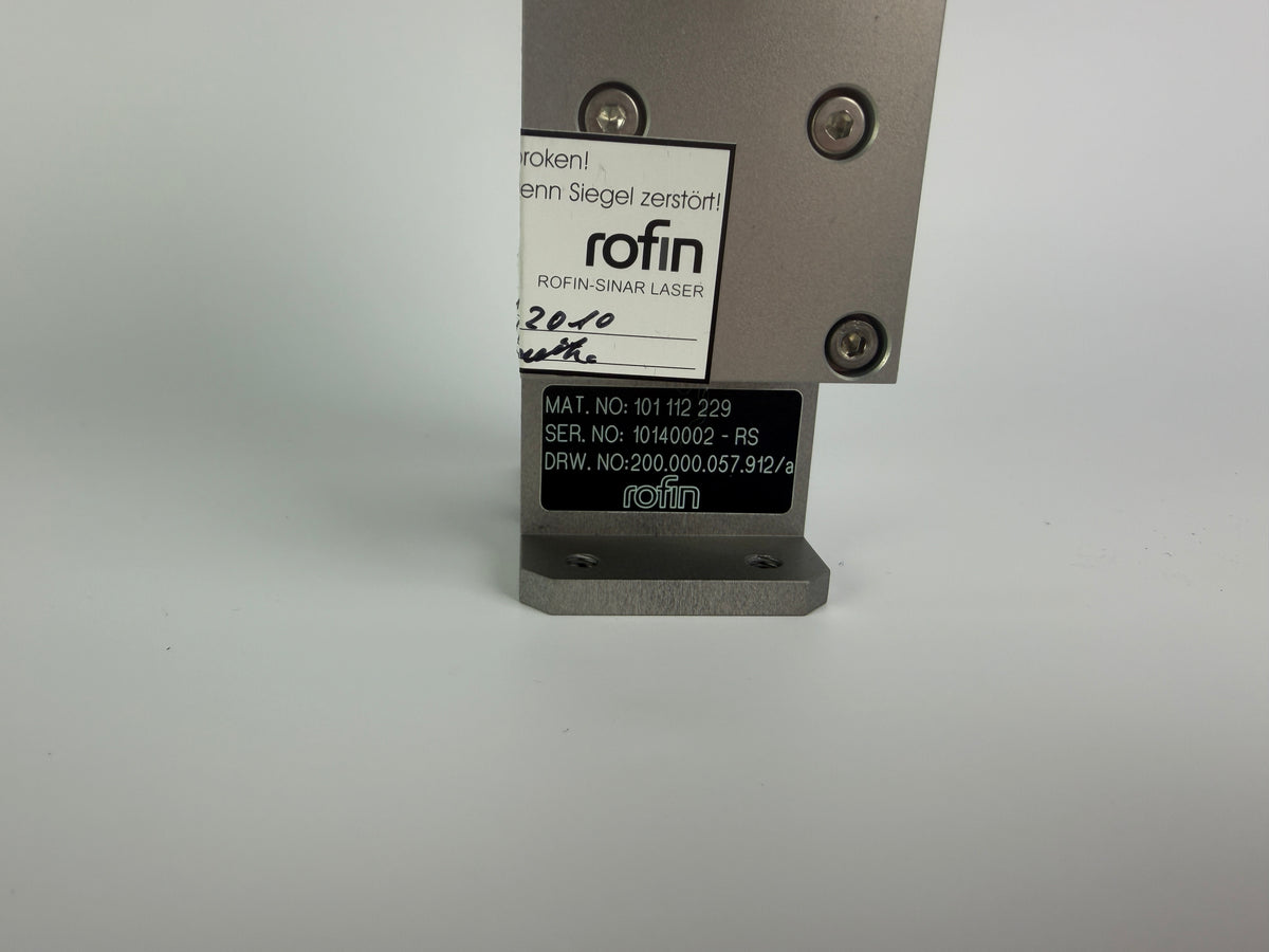 1x Rofin 101 112 229 Cooled Laser In-Beam Focuser Lens / Filter Module