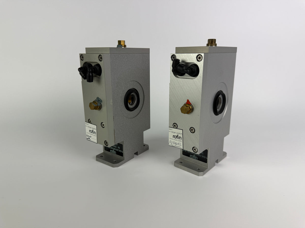 1x Rofin 101 112 229 Cooled Laser In-Beam Focuser Lens / Filter Module