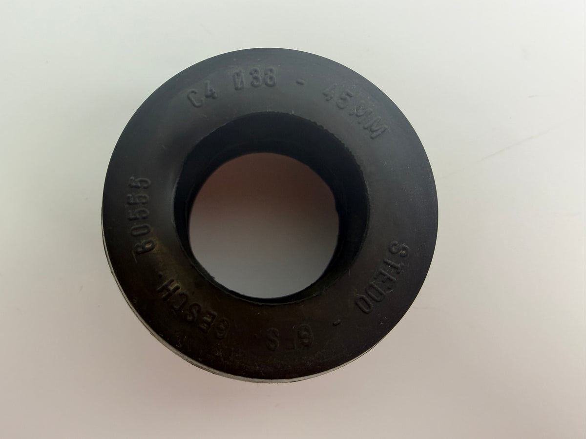 6x STEDO 60555 Euro Rubber Connector Black for Flush Pipe Ø38 mm