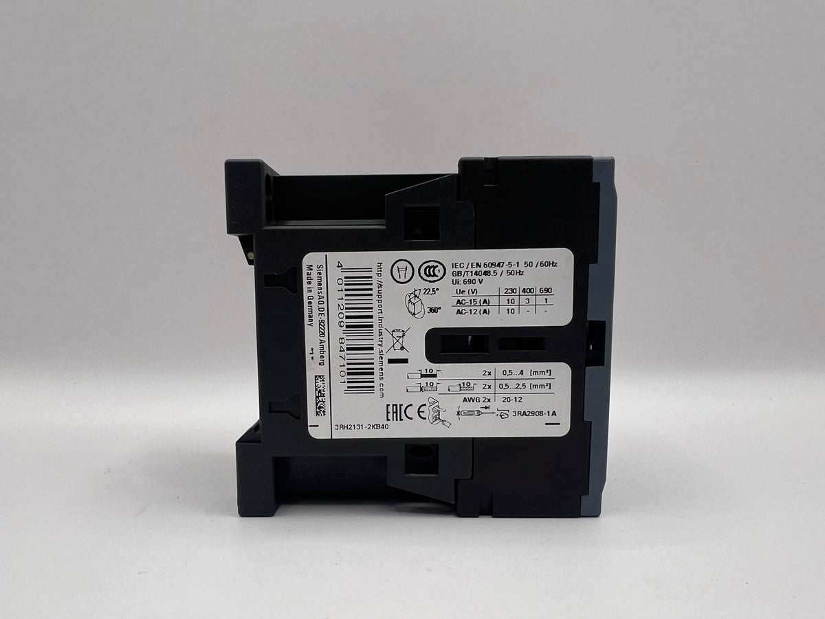 1x Siemens SIRIUS 3RH2131-2KB40 Contactor 24V DC Coil