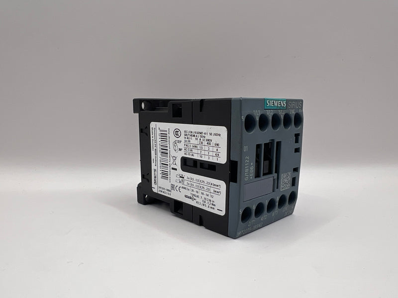 Siemens SIRIUS 3RT2015-1BB42 Contactor 24V AC Coil 3-Pole 7A