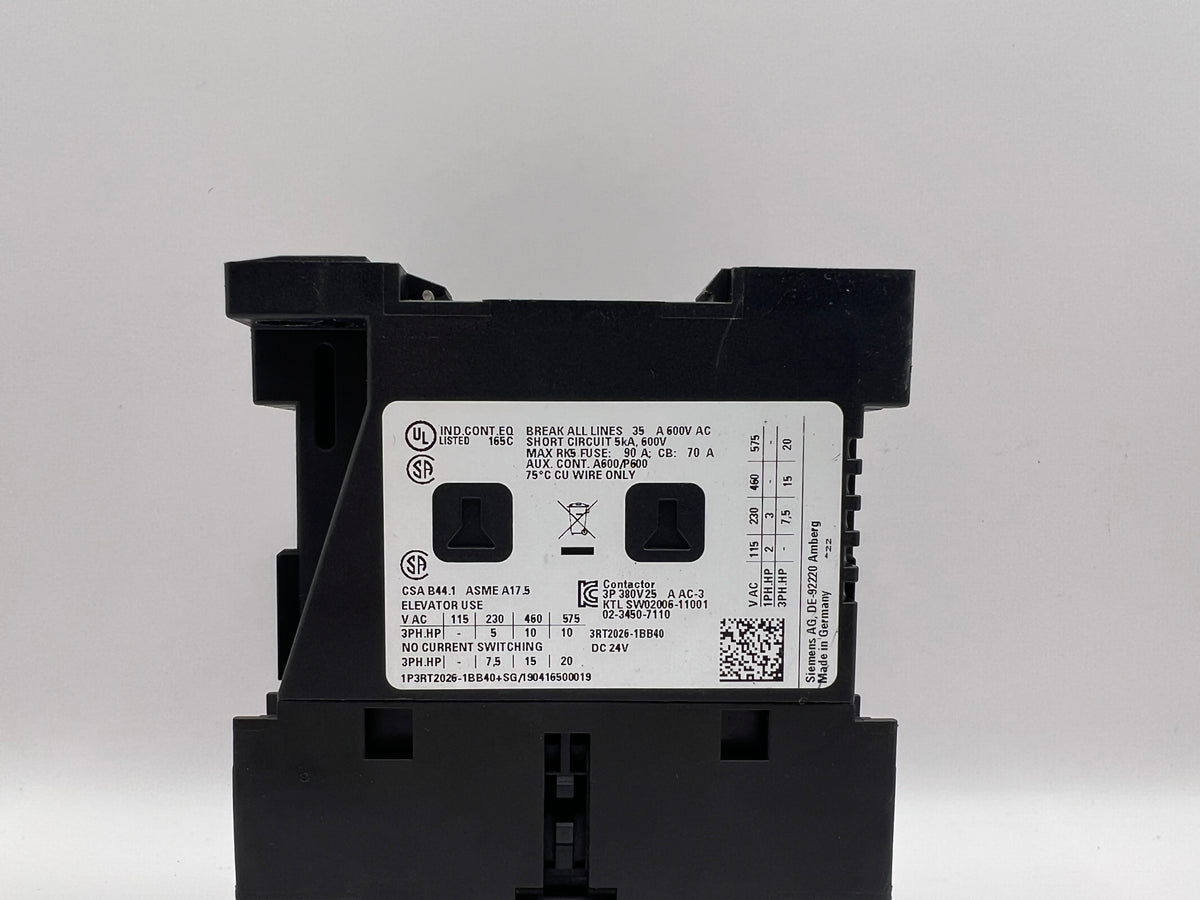 Siemens SIRIUS 3RT2026-1BB40  CONTACTOR