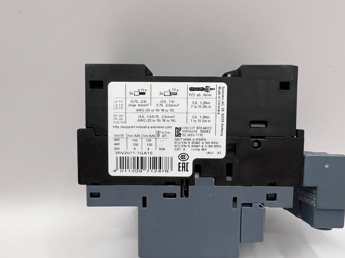 Siemens SIRIUS 3RV2011-1GA10  CONTACTOR