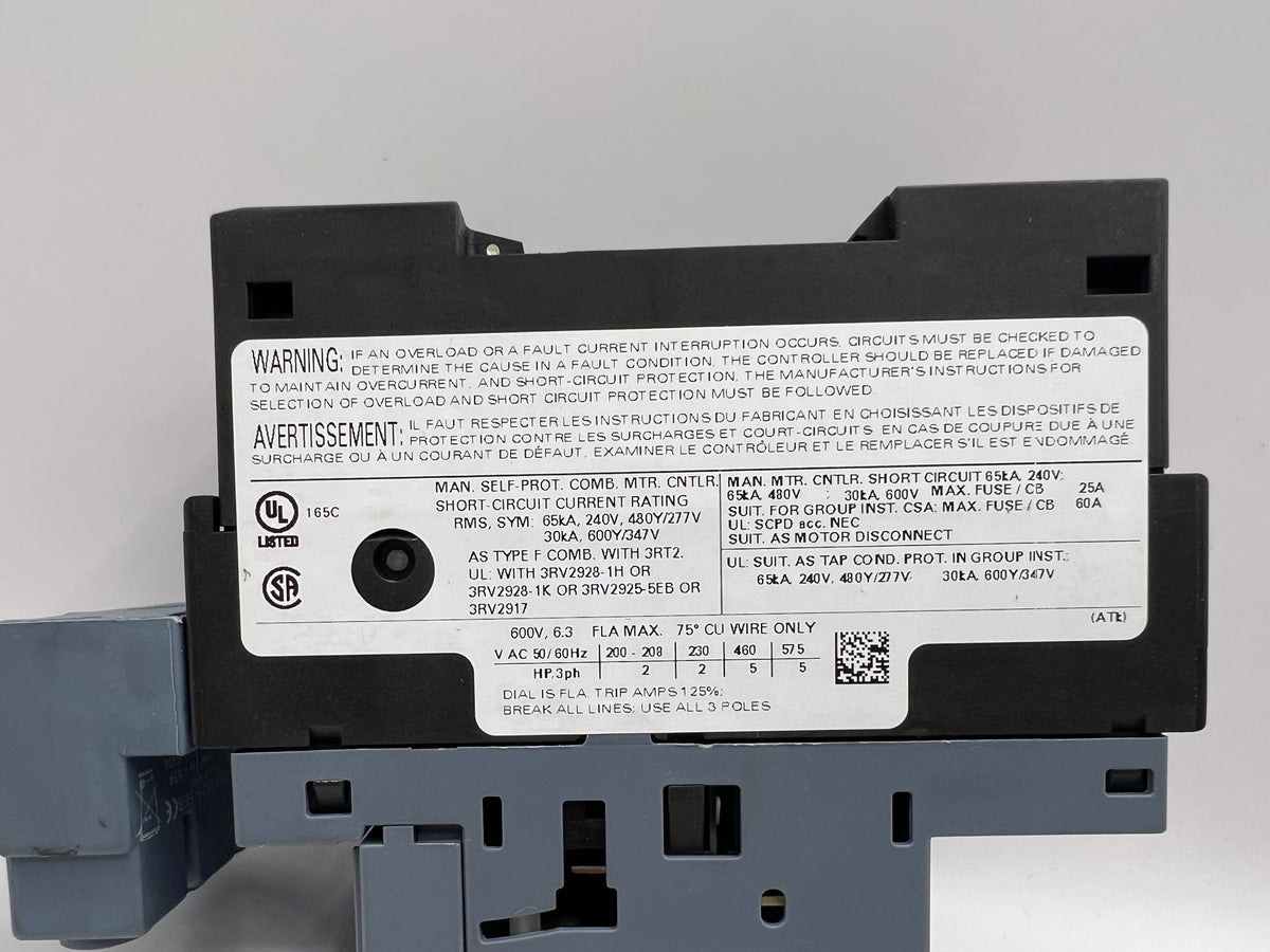 Siemens SIRIUS 3RV2011-1GA10  CONTACTOR