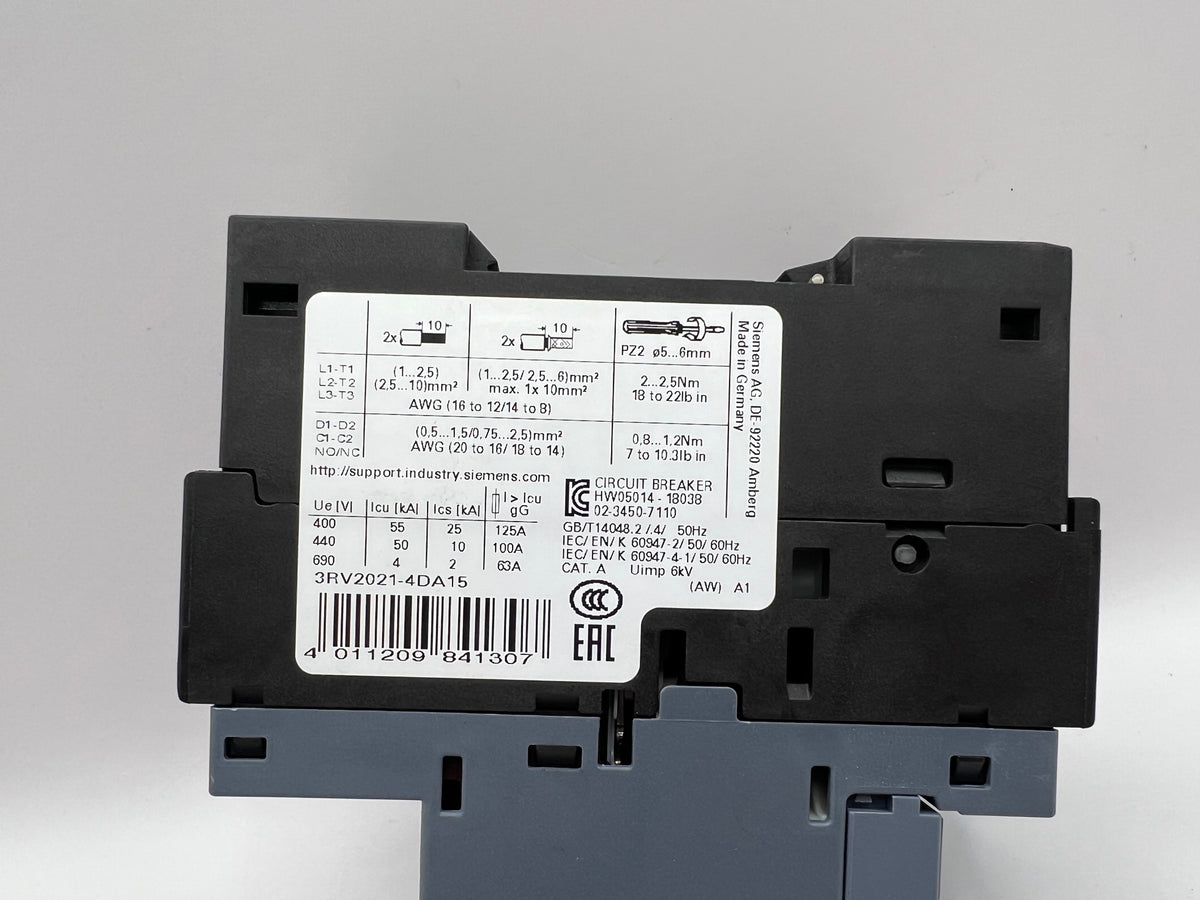 1x Siemens SIRIUS 3RV2021-4DA15  CONTACTOR
