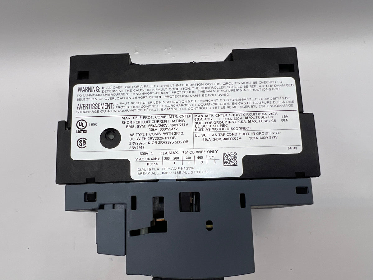 Siemens SIRIUS 3RV2011-EA10  CONTACTOR