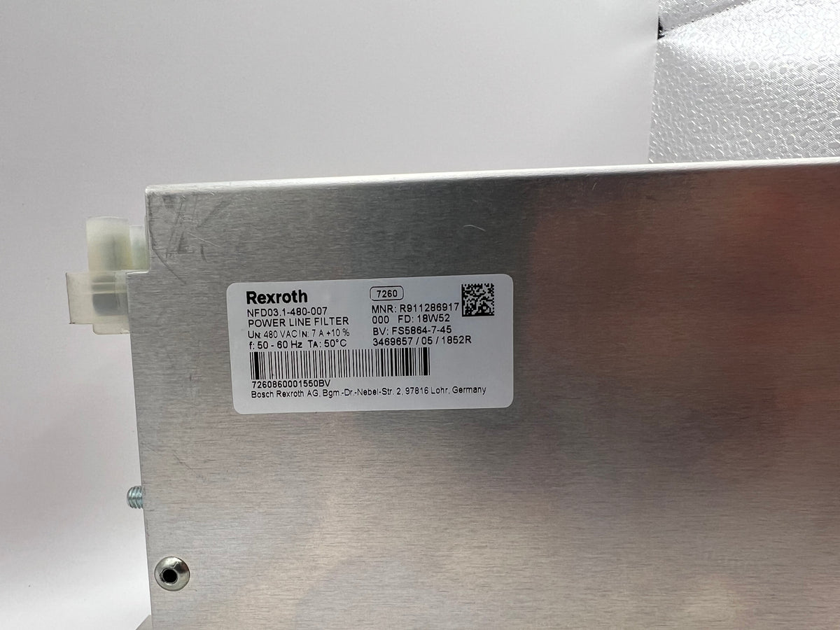 1x Rexroth NFD03.1-480-007 Power Line Filter R911286917
