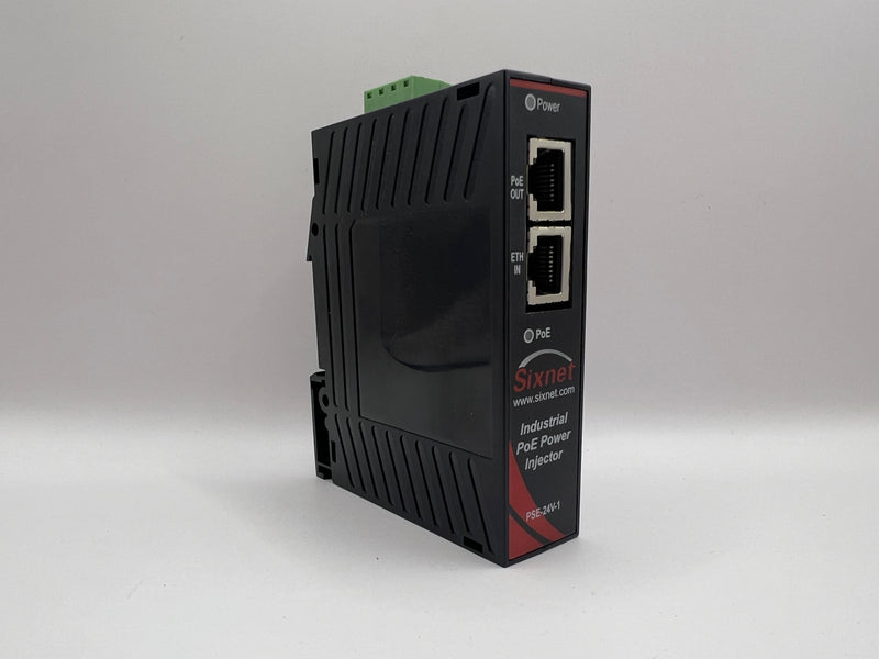 Sixnet EB-PSE-24V-1B Industrial PoE Power Injector 24V DC