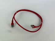 1x CAT5e SFTP Ethernet Patch Cable 1m RJ45 Shielded LAN 26AWG Red