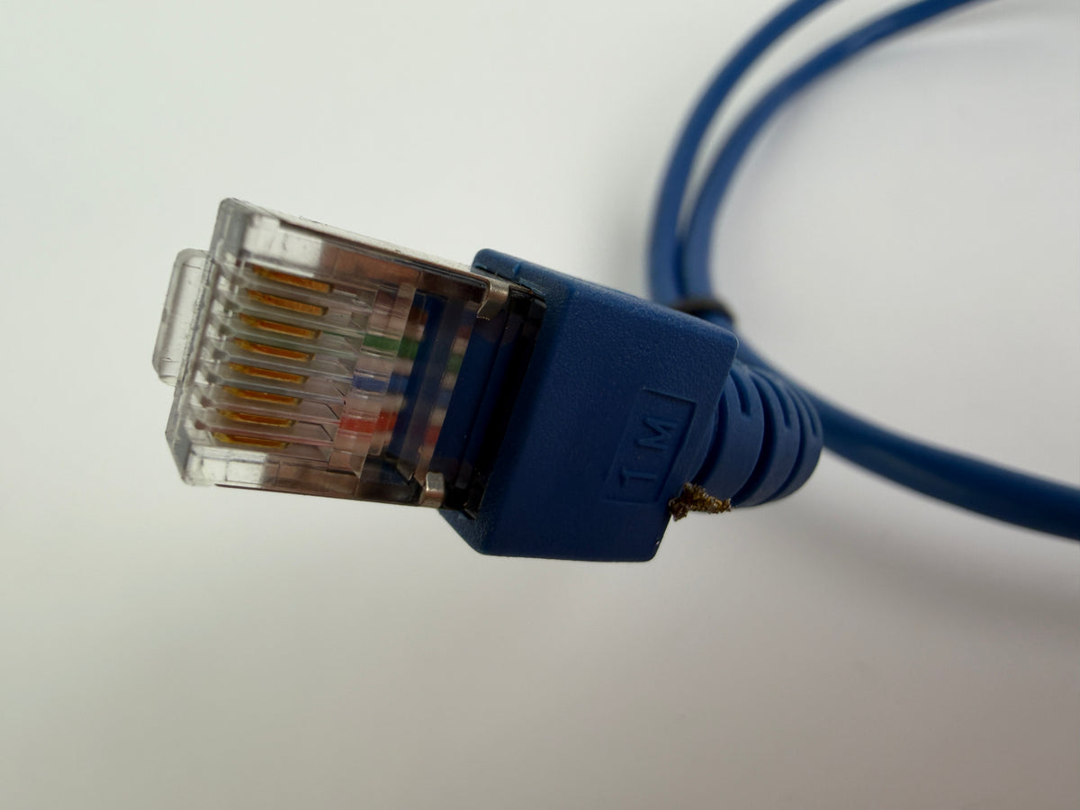 1x CAT5e SFTP Ethernet Patch Cable 1m RJ45 Shielded LAN 26AWG Blue