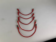 1x Inline CAT5e SFTP Ethernet Patch Cable 0.25m RJ45 Shielded 26AWG Red 300MHz