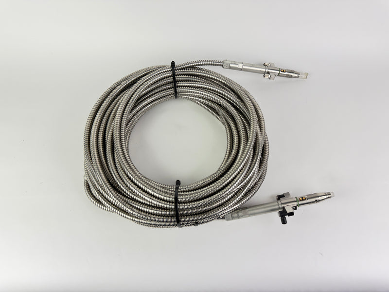 High Power Laser Fiber Optic Delivery Cable Armored Water Cooled Industrial