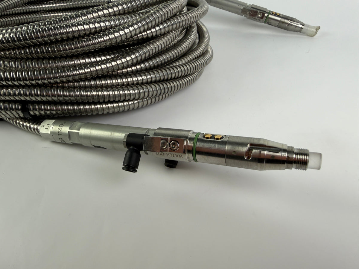 High Power Laser Fiber Optic Delivery Cable Armored Water Cooled Industrial