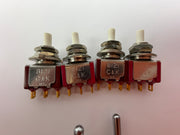 Lot of 6 C&K Switches 4x 8121 Push Button + 2x 7101 Toggle Panel Mount