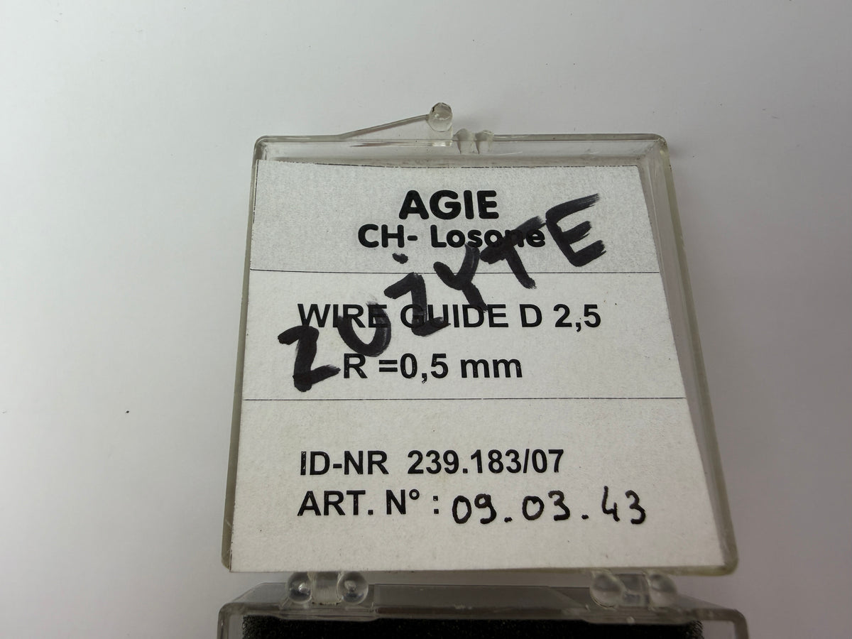 4x AGIE Wire Guide D 2.5 R0.5mm EDM Wire Guide 239.183/07 09.03.43