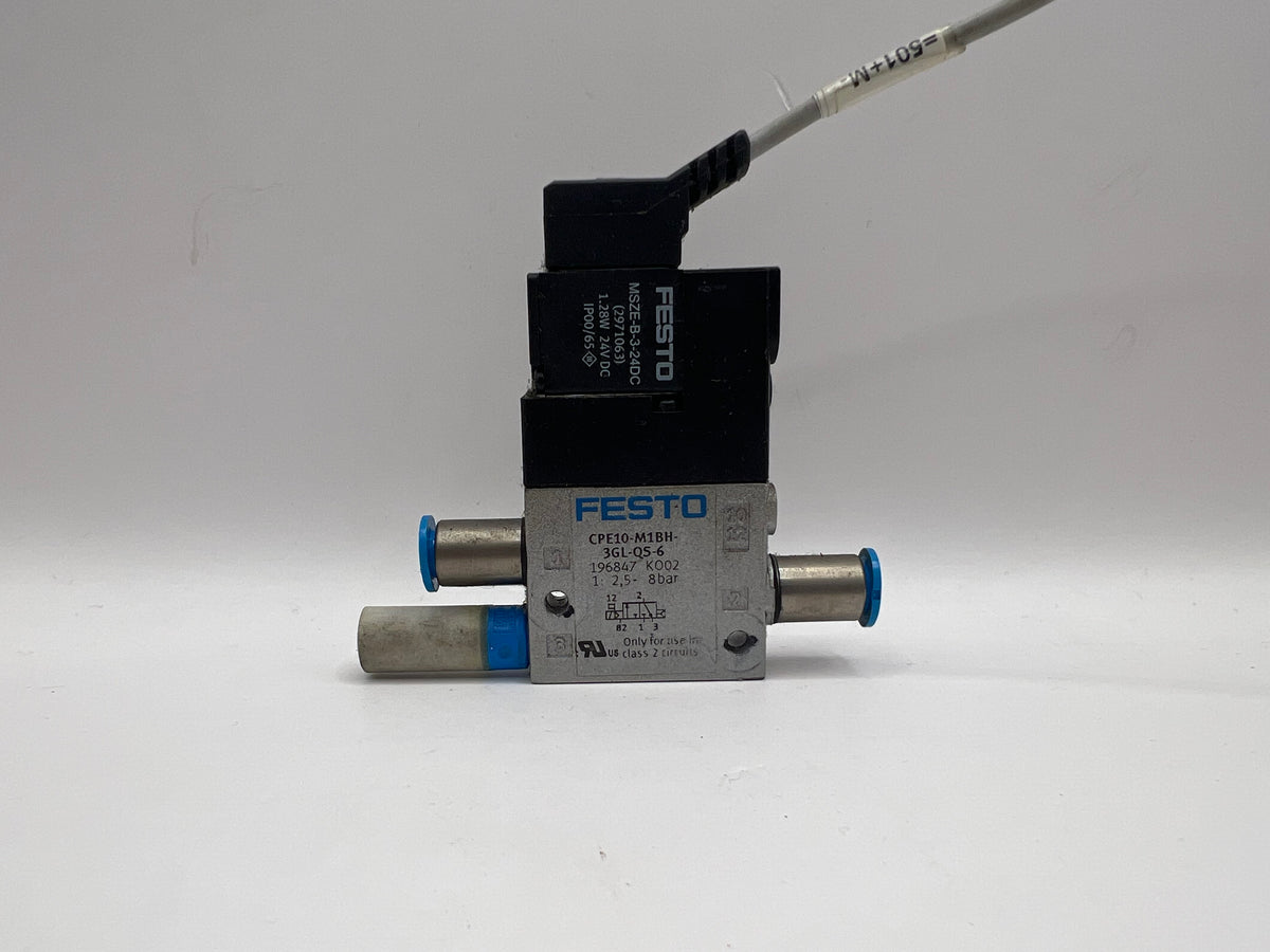 Festo CPE10-M1BH-3GL-QS-6 Solenoid Valve 196847