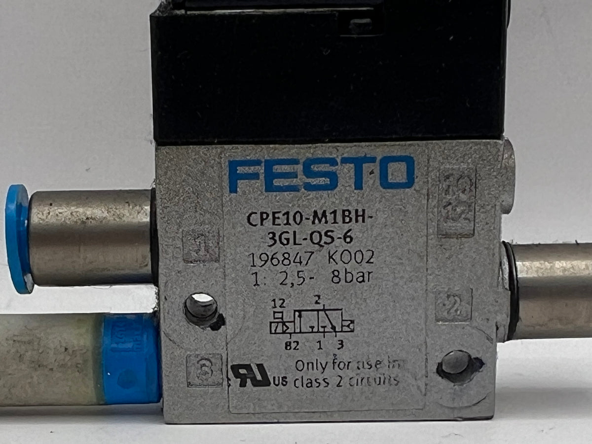 Festo CPE10-M1BH-3GL-QS-6 Solenoid Valve 196847