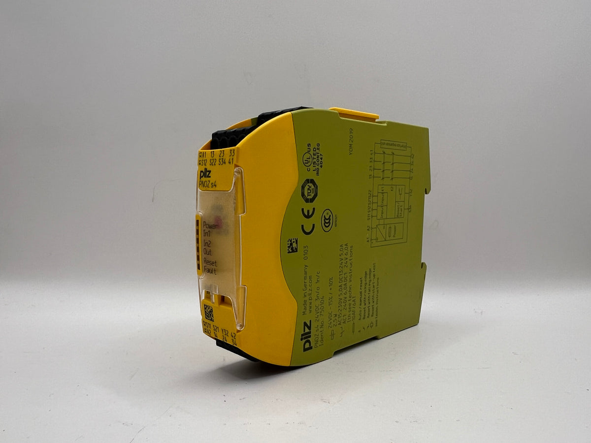 1x Pilz PNOZ s4 24VDC 3n/o 1n/c Safety Relay 750104