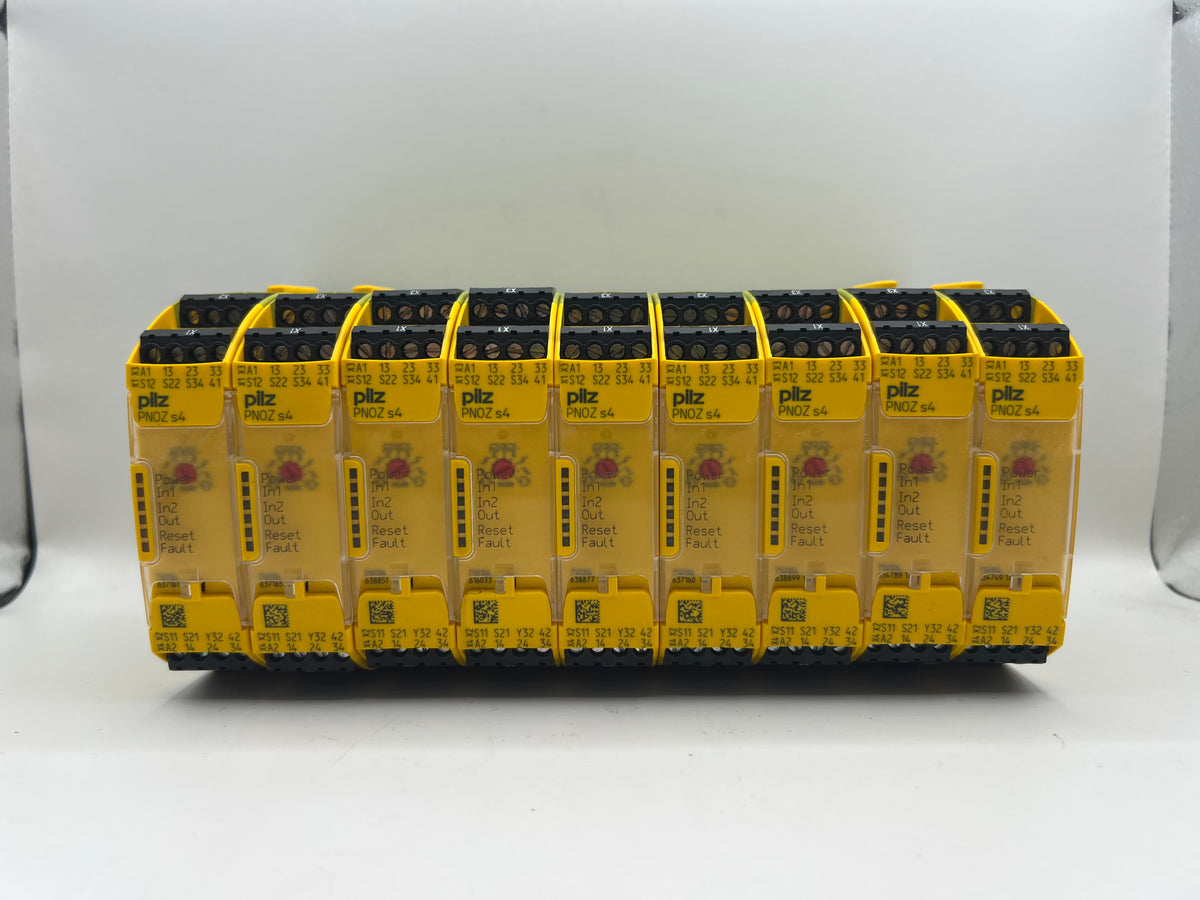 1x Pilz PNOZ s4 24VDC 3n/o 1n/c Safety Relay 750104