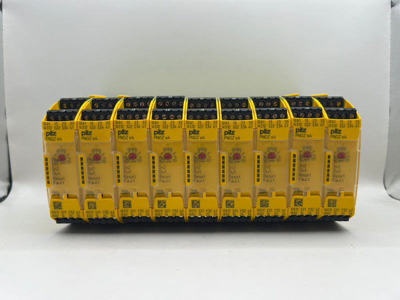 1x Pilz PNOZ s4 24VDC 3n/o 1n/c Safety Relay 750104