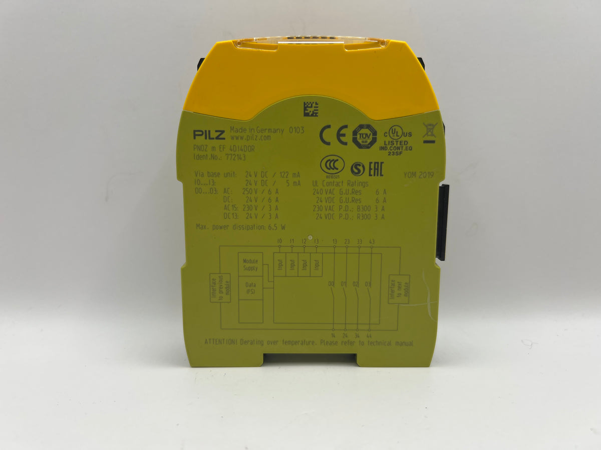 Pilz PNOZ m EF 4DI4D0R Ident.No. 772143 Safety Relay