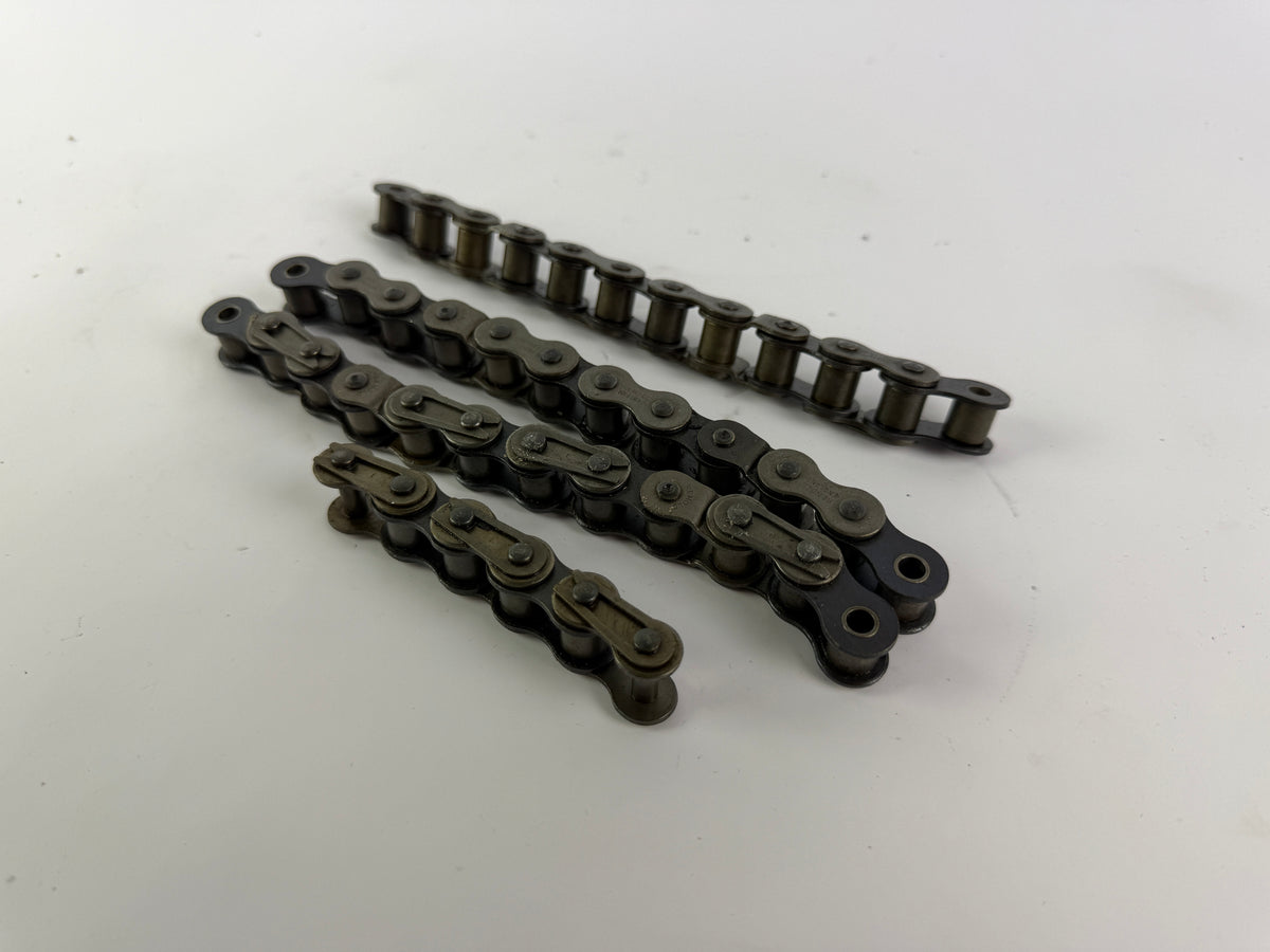 Renold England Industrial Roller Chain Lot 4pcs 17mm Width 18.5cm Length