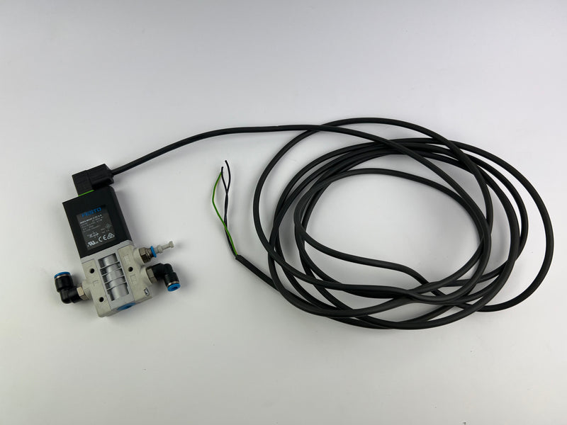 Festo MHE4-MS1H-3/2G-1/4 Pneumatic Solenoid Valve 525187 with 430cm Cable