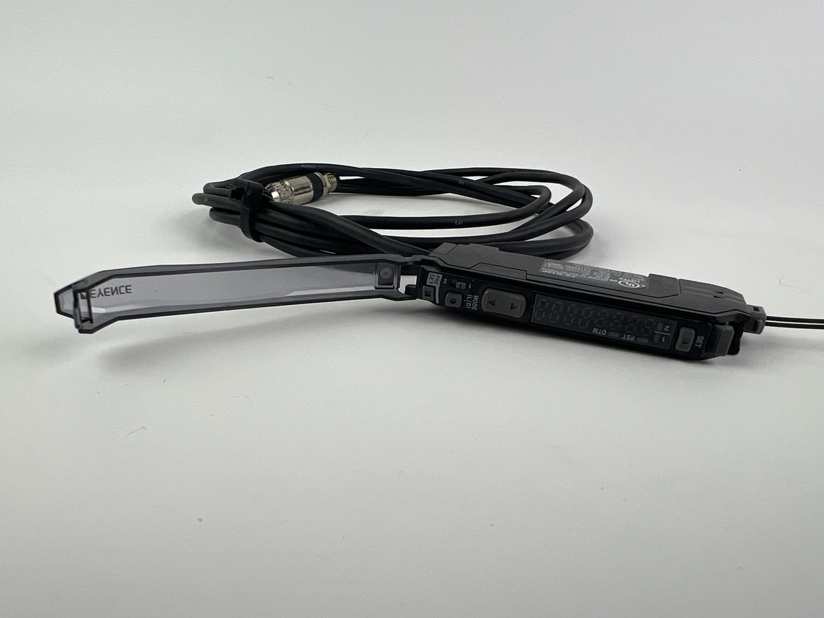 Keyence FS-N13P Fiber Amplifier + FU-53TZ Fiber Optic Sensor 210cm