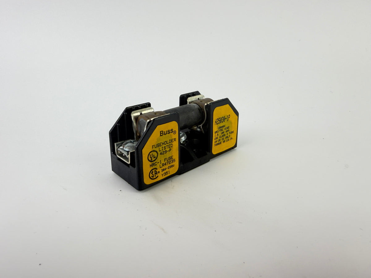 Buss H25030-1P Fuse Holder Block 30A 250V Class H w/ Fuse