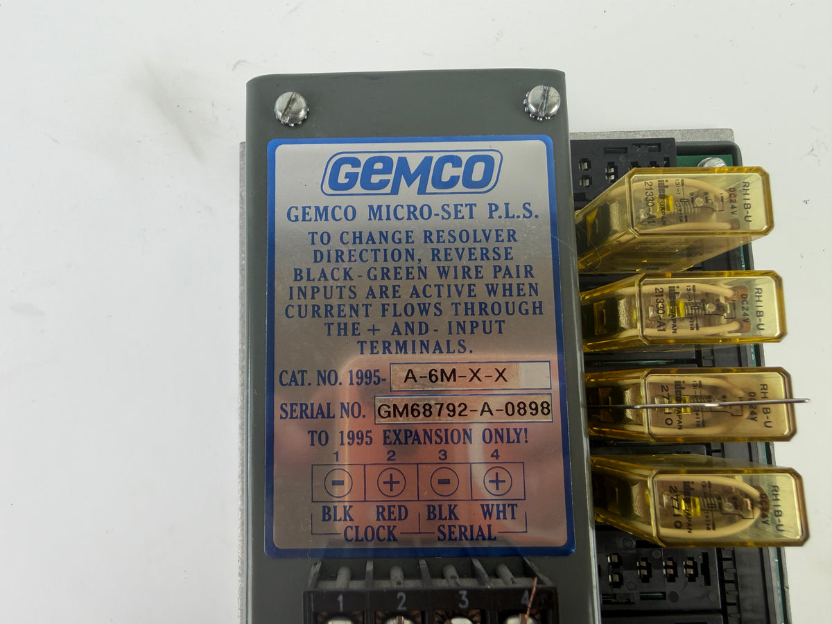 Gemco 1995-A-6M-X-X Patriot Micro-Set PLS Programmable Limit Switch Panel