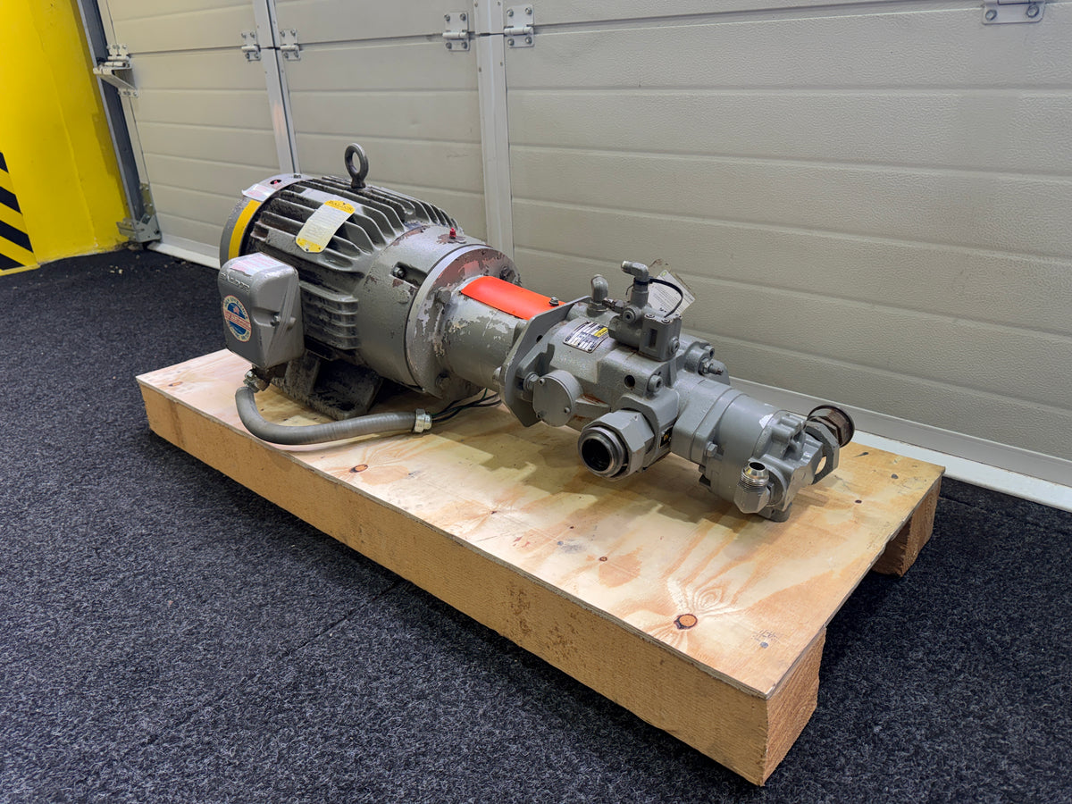 Parker PVP23303R26A2A20 Hydraulic Piston Pump + Baldor CM2333T 15HP Motor 230/460V
