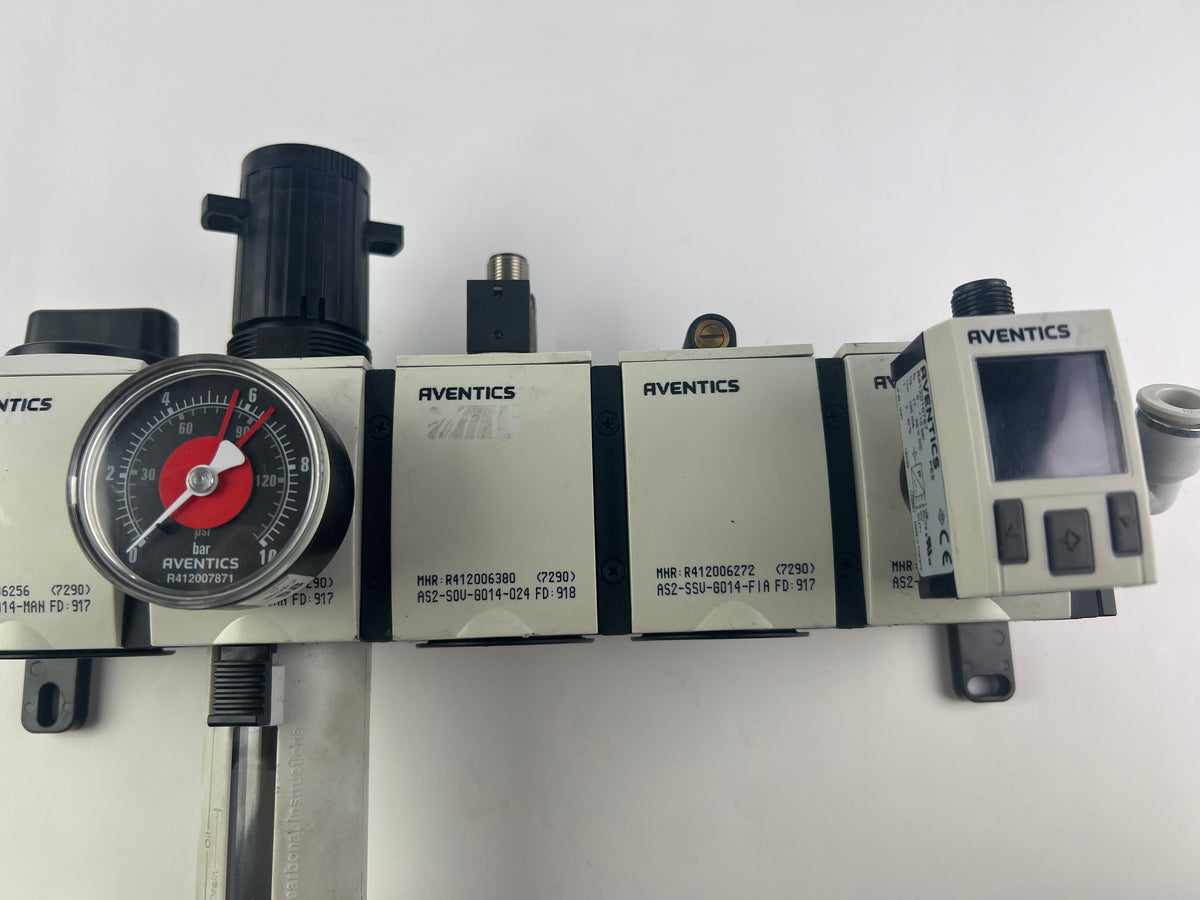 Aventics R412006256 R412006175 R412006380 R412006272 R412006250 + R412010767 Pressure Regulating Valves + 2 Cables 1,5m long