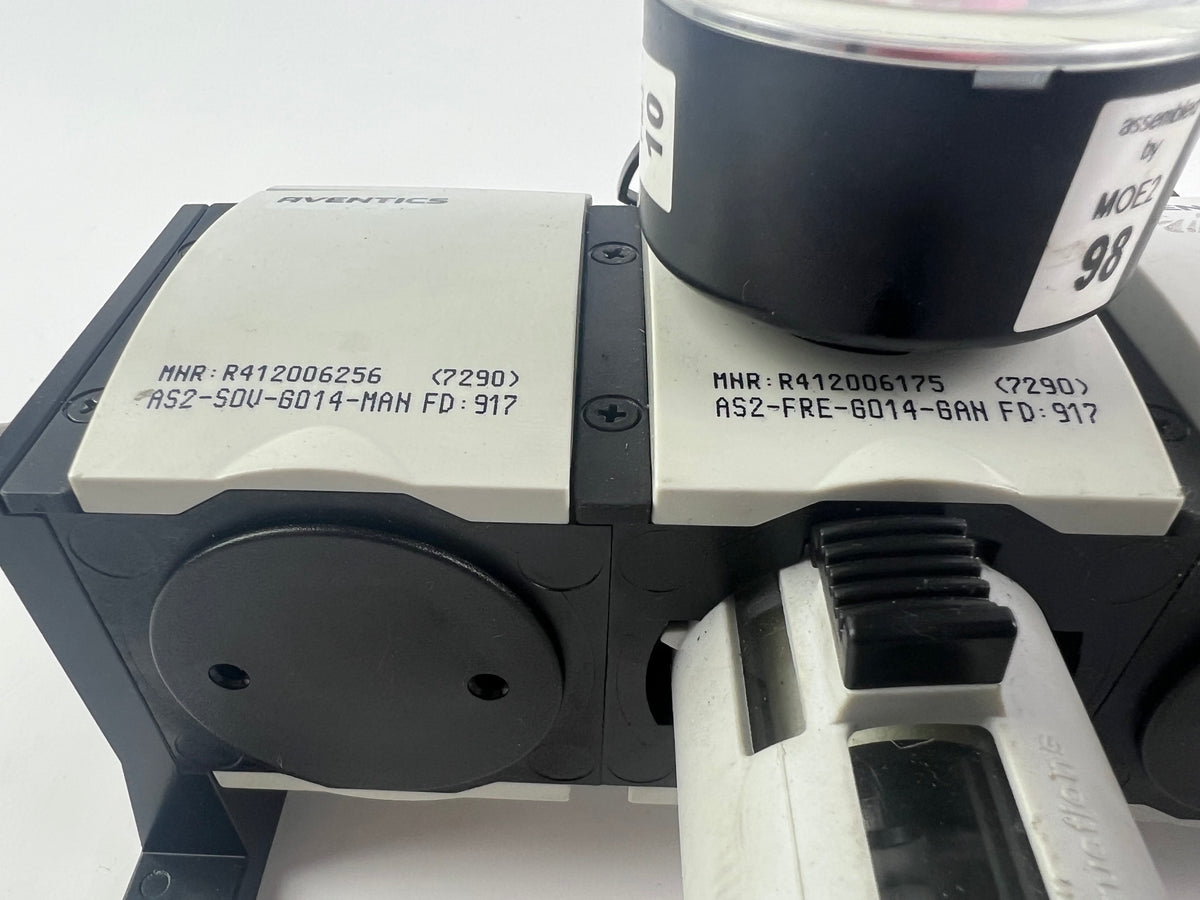 Aventics R412006256 R412006175 R412006380 R412006272 R412006250 + R412010767 Pressure Regulating Valves + 2 Cables 1,5m long
