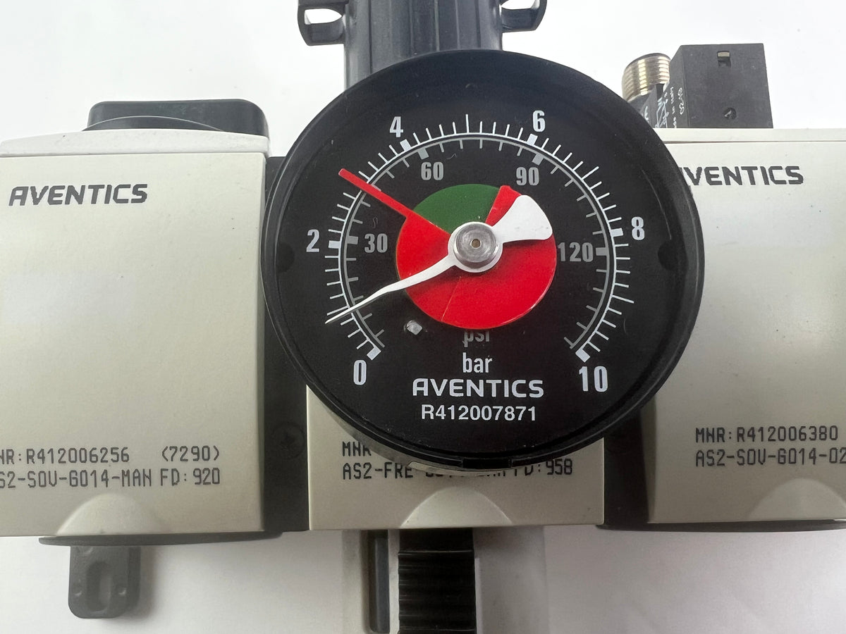Aventics Pressure Regulating Valves R412006256 R412006175 R412006380 R412006250 + R412010767 + 2x 6,5m Cables