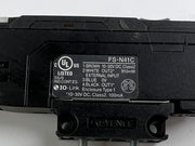 Keyence FS-N41C Fiber Optic Amplifier + 2 Sensor Heads + 190cm Cable (No Plastic Cover)