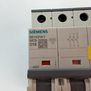 Siemens 5SY4316-7 3 Pole MCB C16 16A Circuit Breaker 10kA 400V AC