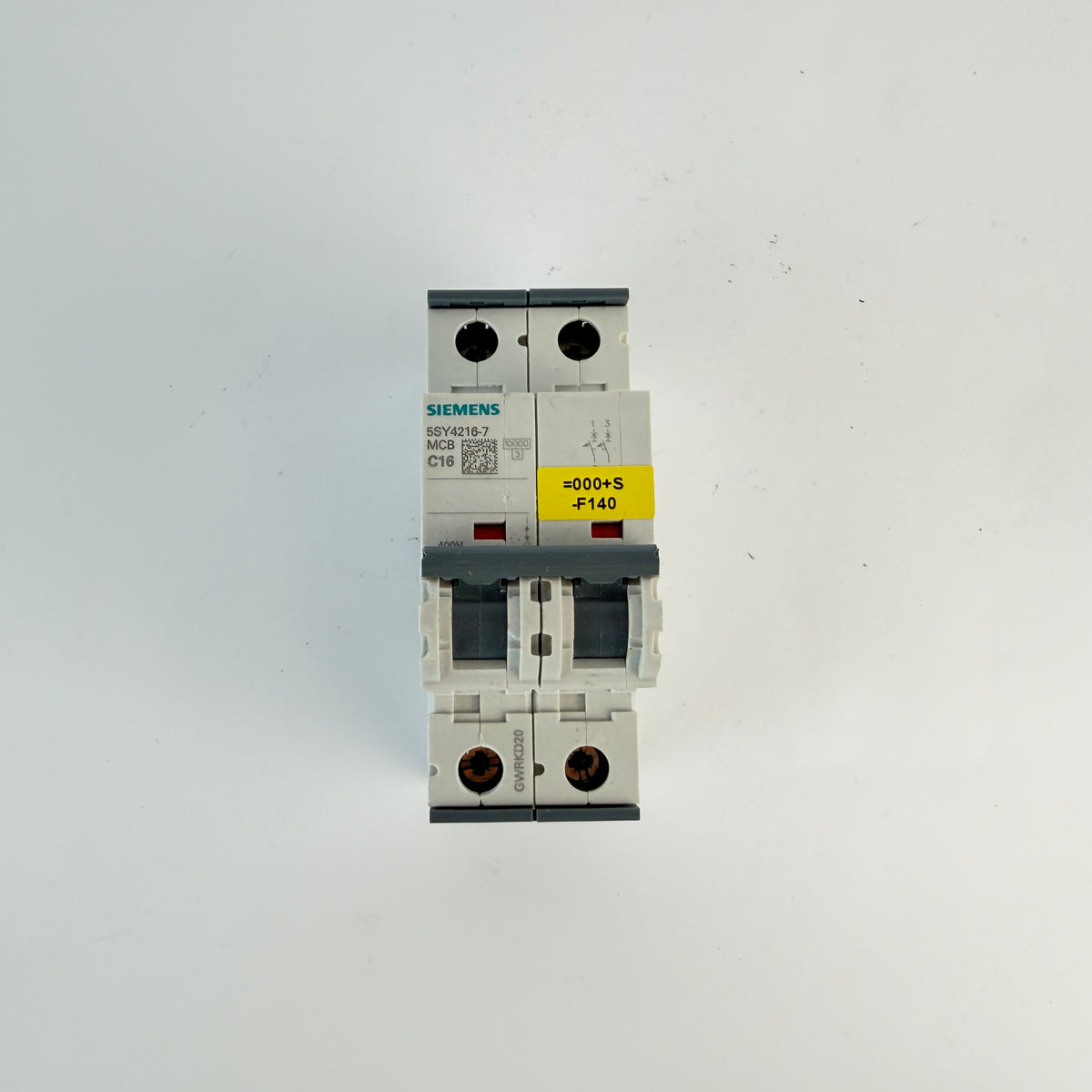 1x Siemens 5SY4216-7 2 Pole MCB C16 16A Circuit Breaker 10kA 400V AC