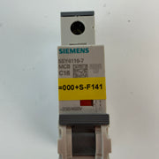 1x Siemens 5SY4116-7 MCB C16 16A 1 Pole Circuit Breaker 10kA 230/400V